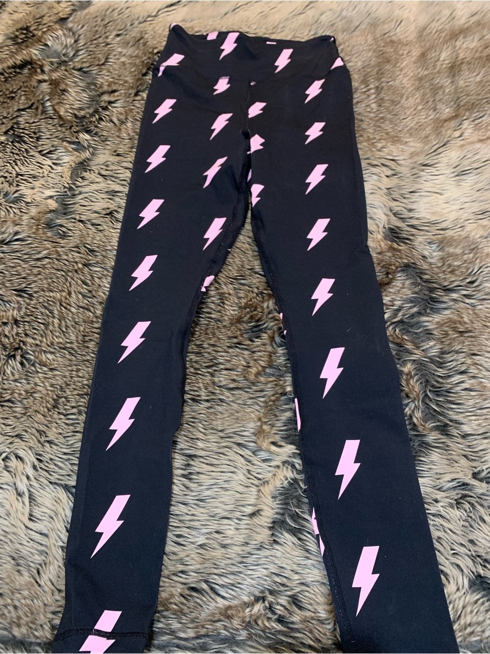 SPIRITUAL GANGSTER
Essential High-Waist Lightning Bolt Print Leggings Size M